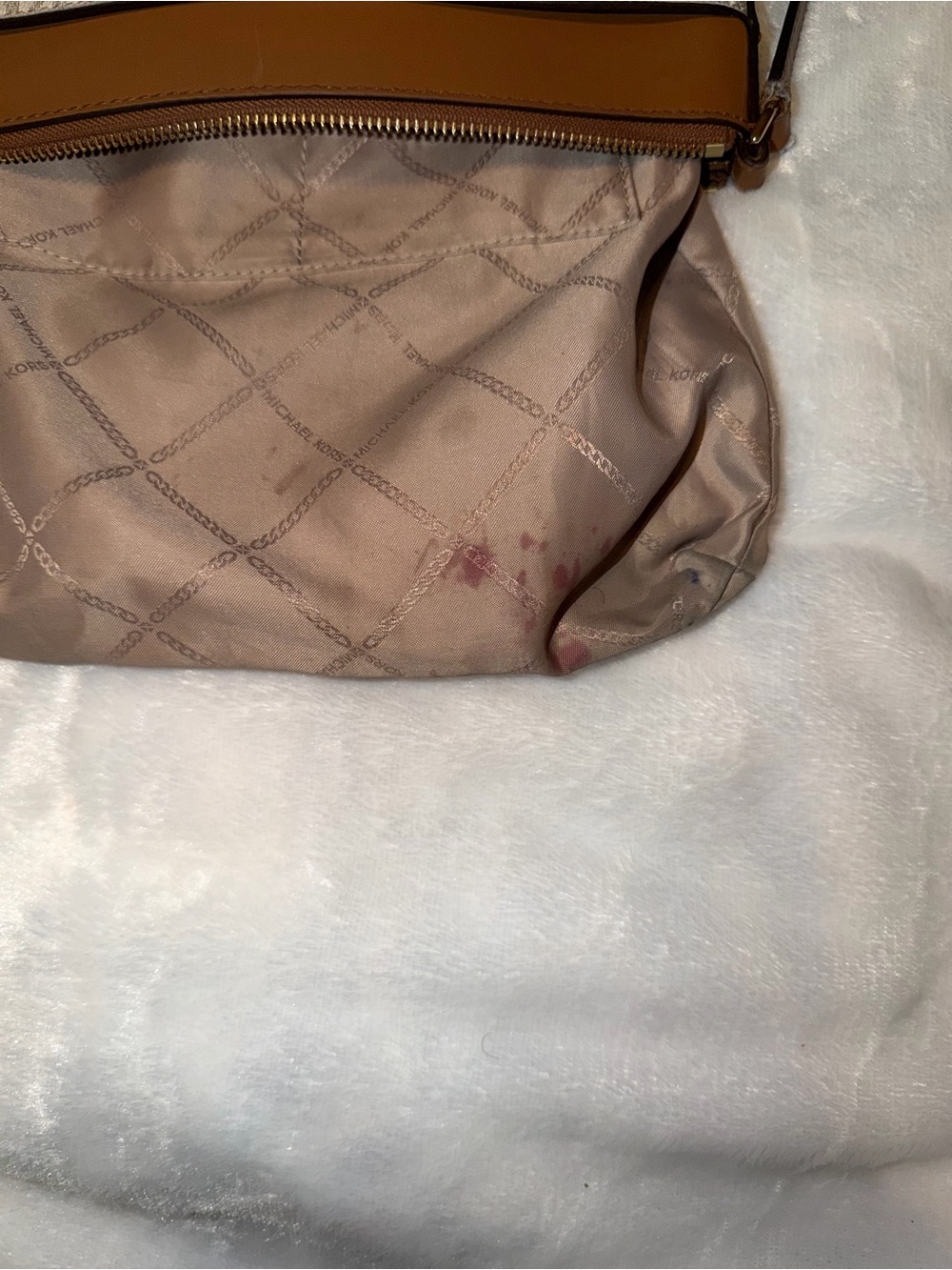 Michael Kors Beige and Brown Monogram Crossbody - Picture 12 of 16